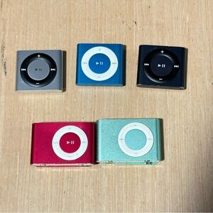 Lot Of 5 Apple iPod Shuffle (UNTESTED) No Charger Buy/Sold As Is Read Info Blw!